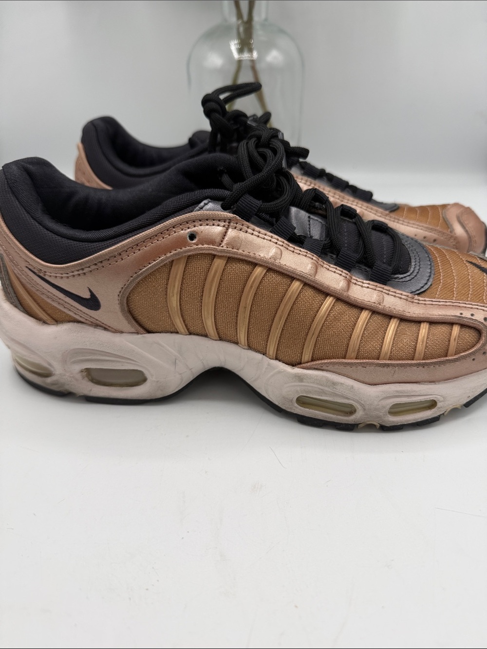 Nike Air Max Women’s Metallic Copper Athletic Sneakers with Black Accents - Picture 2 of 8